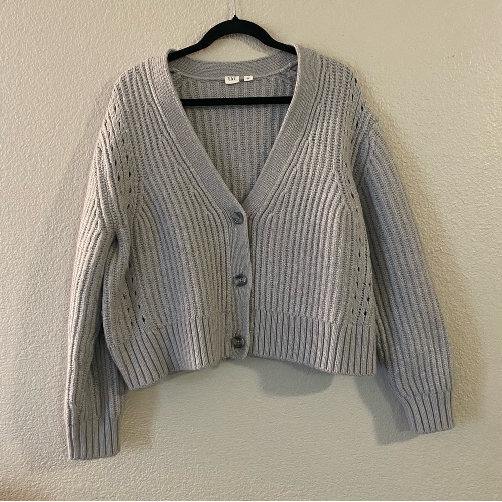 GAP Gray Women's Cardigan Sweater